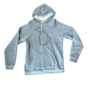 Mitten State Michigan Hoodie Hooded Sweatshirt Grey Medium